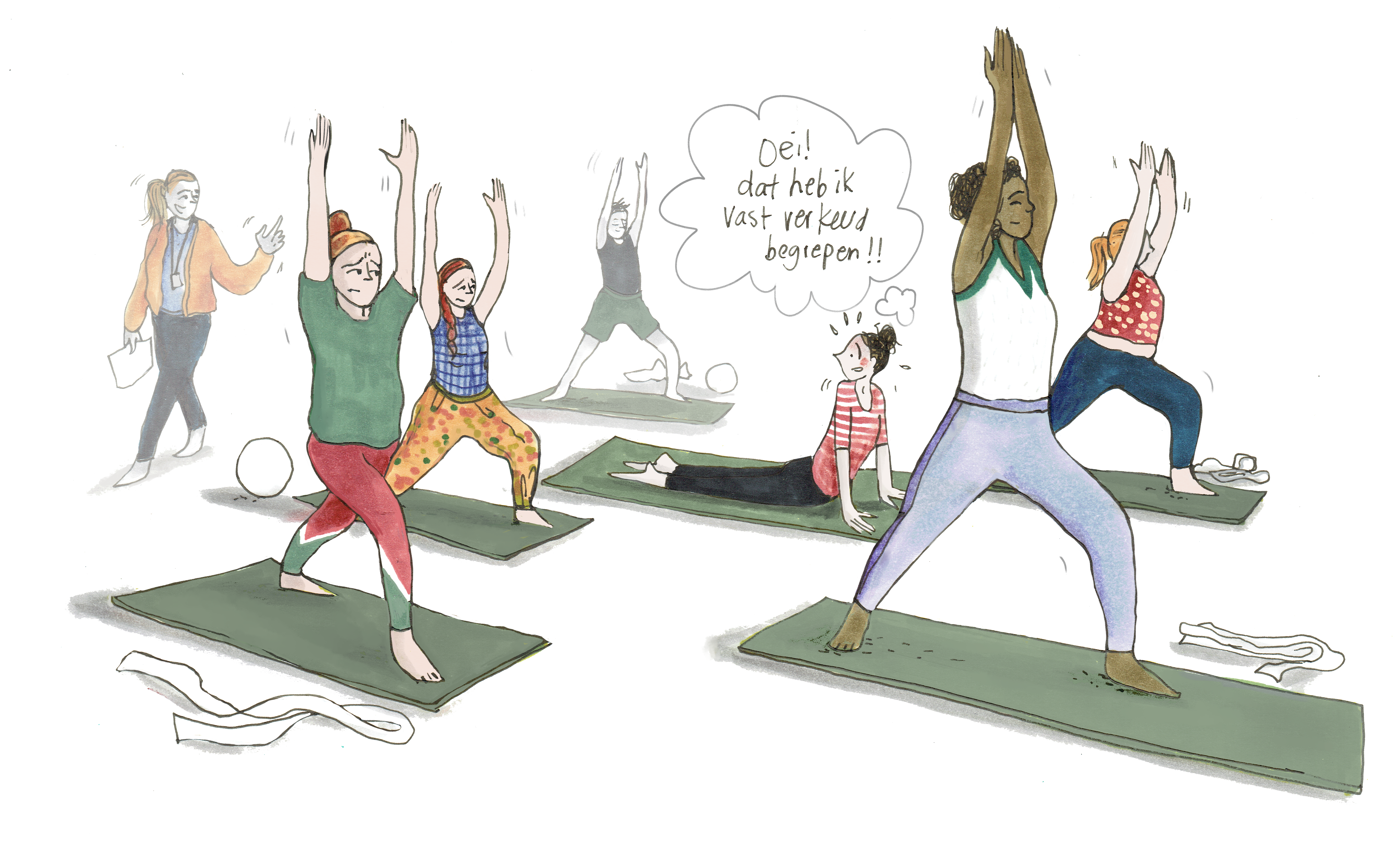 vrije tijd illustratie